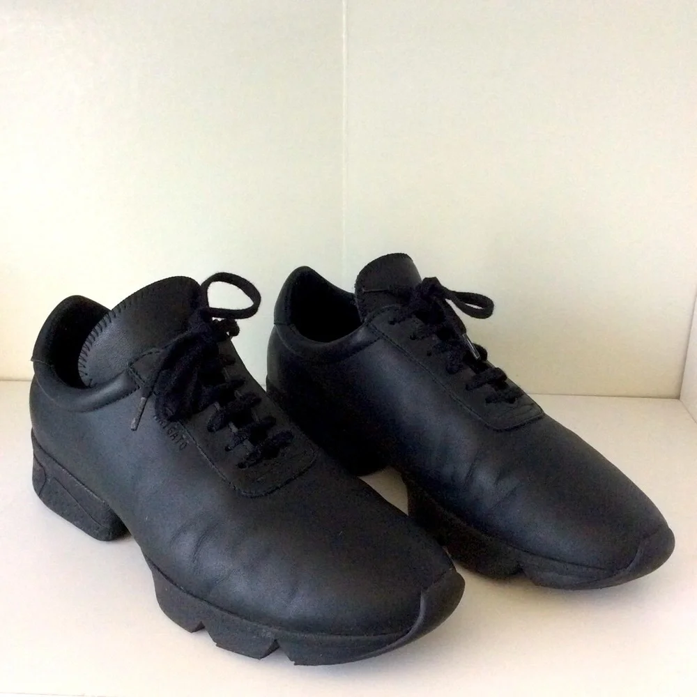 Black Women's Lace-Up Dance Sneakers